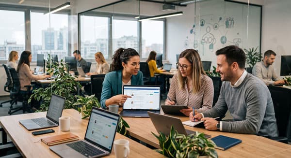 Company dashboard with job posts and candidate applications